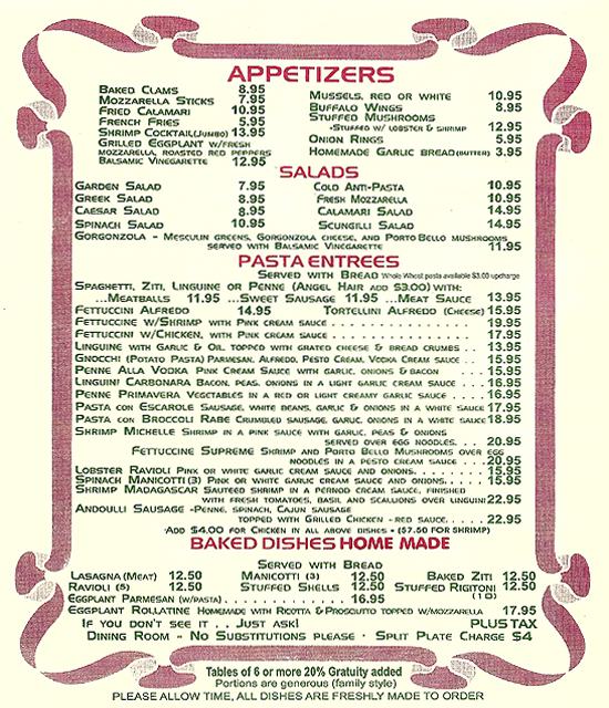 Lenny's Menu - Be sure to visit their website for a more detailed menu